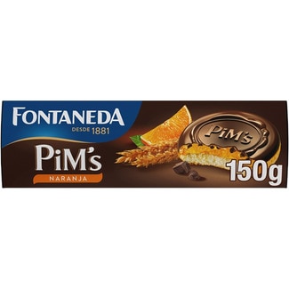 medallones de galleta rellenos de naranja paquete 150 g - Fontaneda Pim's