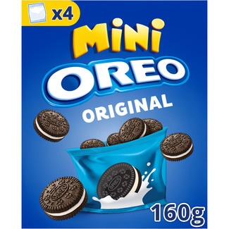 mini galletas de cacao rellenas de crema 4 bolsitas individuales paquete 160 g - Oreo