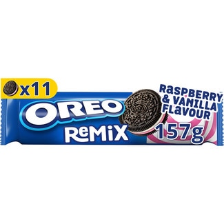 Remix galletas rellenas de frambuesa y vainilla paquete 157 g - Oreo