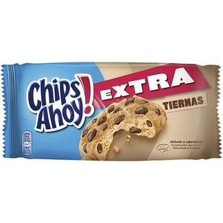 Extra Tiernas galletas con pepitas de chocolate paquete 208 g - Chips Ahoy