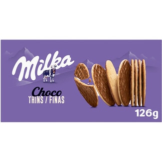 Choco Finas galletas finas con chocolate paquete 126 g - Milka