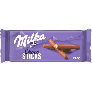 mini sticks de galleta con chocolate con leche envase 112 g - Milka