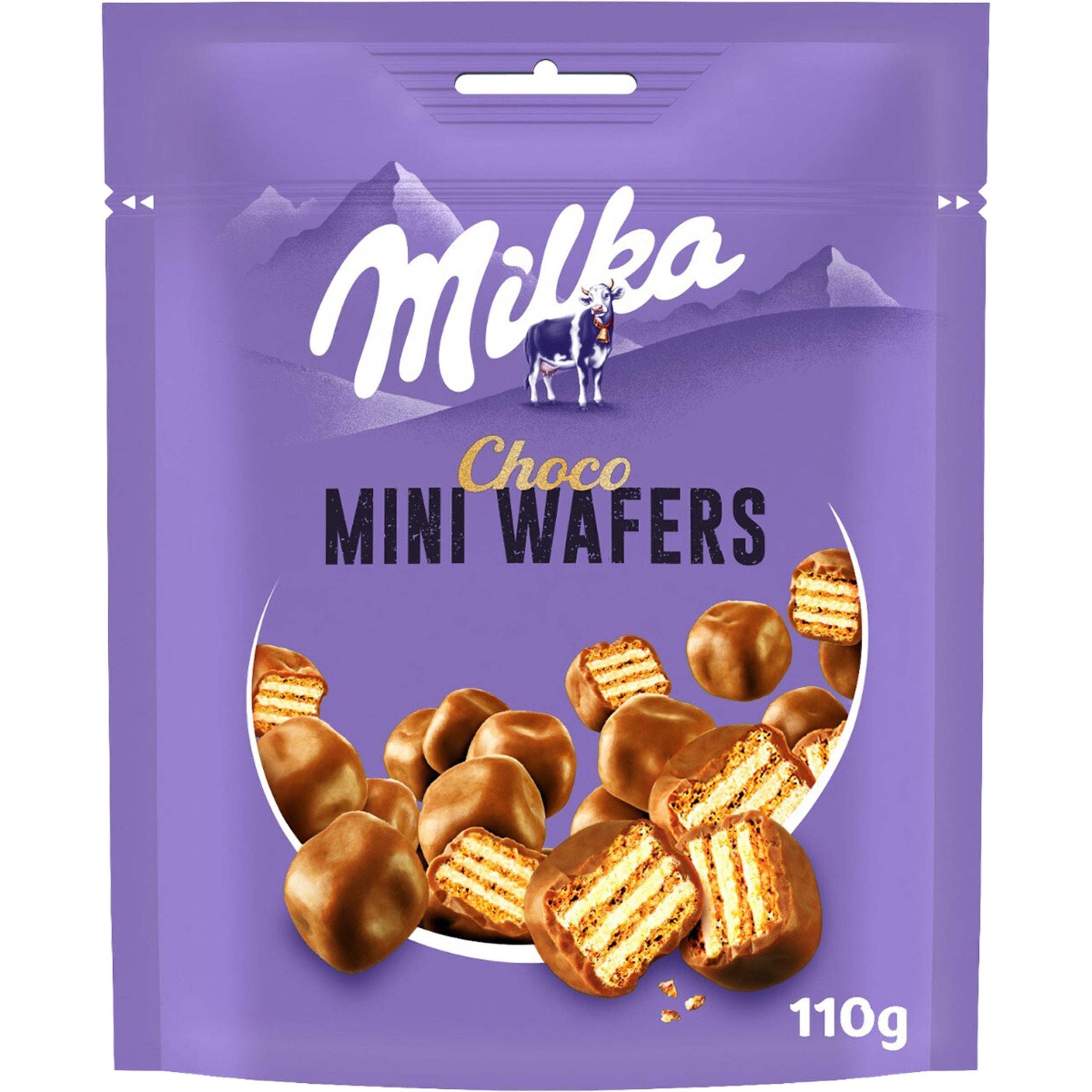 Mini Wafers galletas de barquillo recubiertas de chocolate envase 110 g