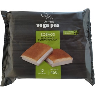 sobaos elaborados con mantequilla sin aceite de palma envase 450 g - Vega Pas