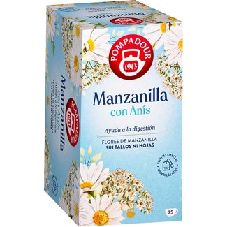infusión de manzanilla con anís estuche 20 bolsitas - Pompadour