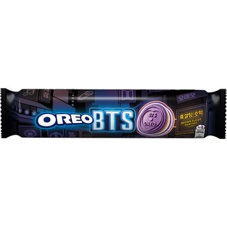 BTS galletas moradas con doble capa de crema sabor panqueque de azúcar morena paquete 157 g - Oreo
