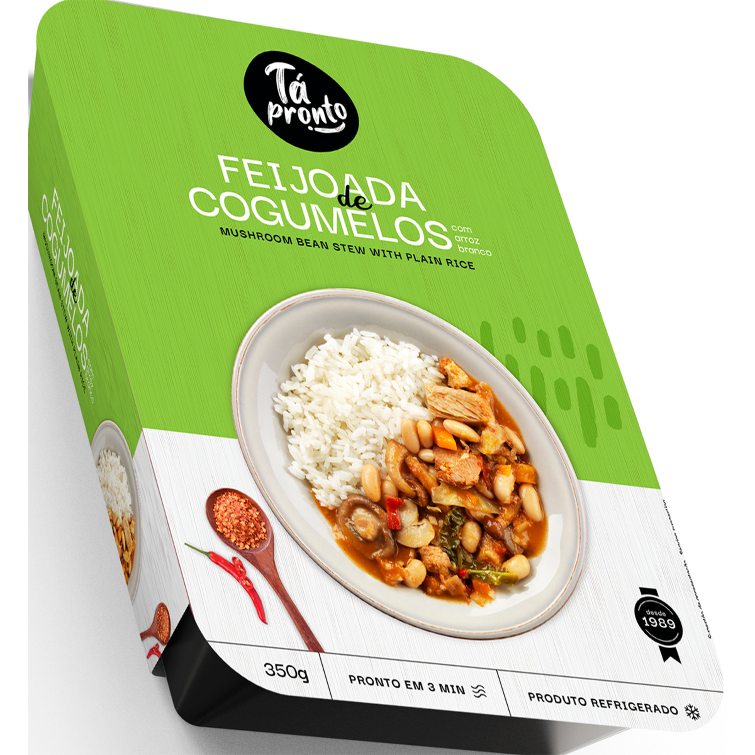 Feijoada de Cogumelos com Arroz Branco unidade 350 g