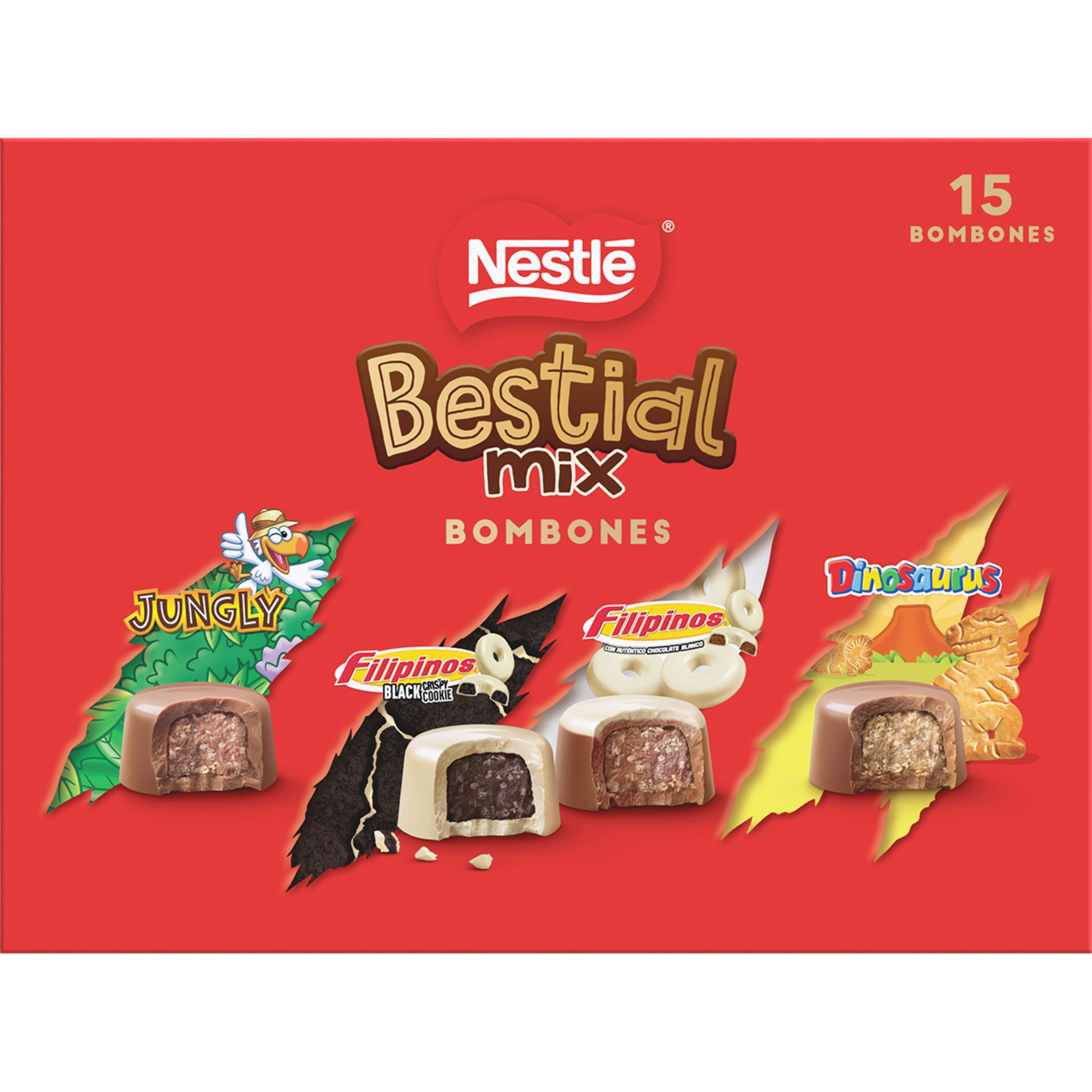Bestial Mix bombones surtidos Jungly, Filipinos y Dinosaurus estuche 187 g