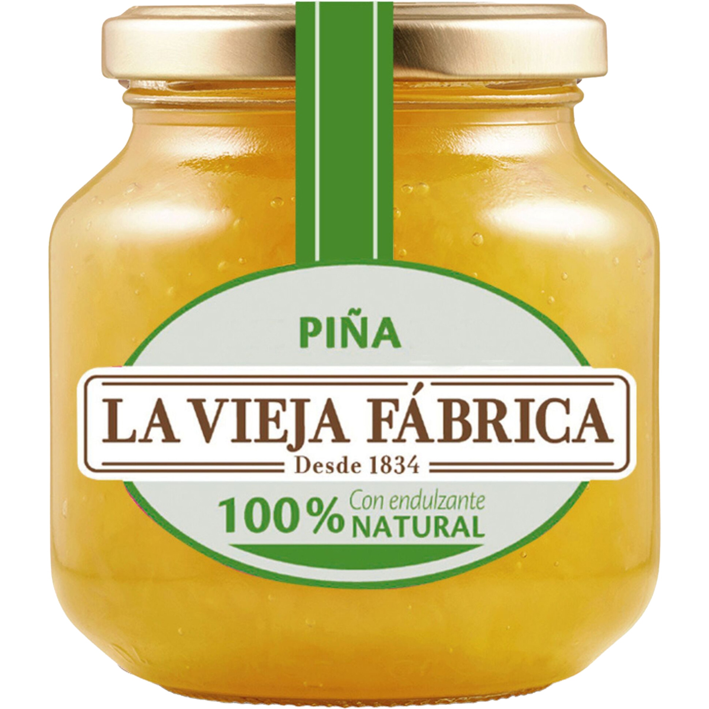 mermelada de piña 100% natural con endulzante frasco 280 g