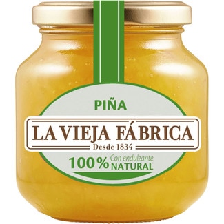 mermelada de piña 100% natural con endulzante frasco 280 g - La Vieja Fabrica