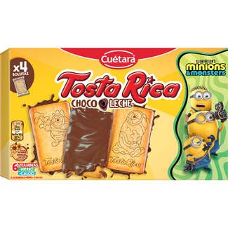 galletas de desayuno con chocolate con leche edición de La Roja 4 bolsitas individuales paquete 140 g - Cuetara Tosta Rica