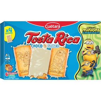 galletas con chocolate blanco edición de La Roja 4 envases individuales paquete 146 g - Cuetara Tosta Rica