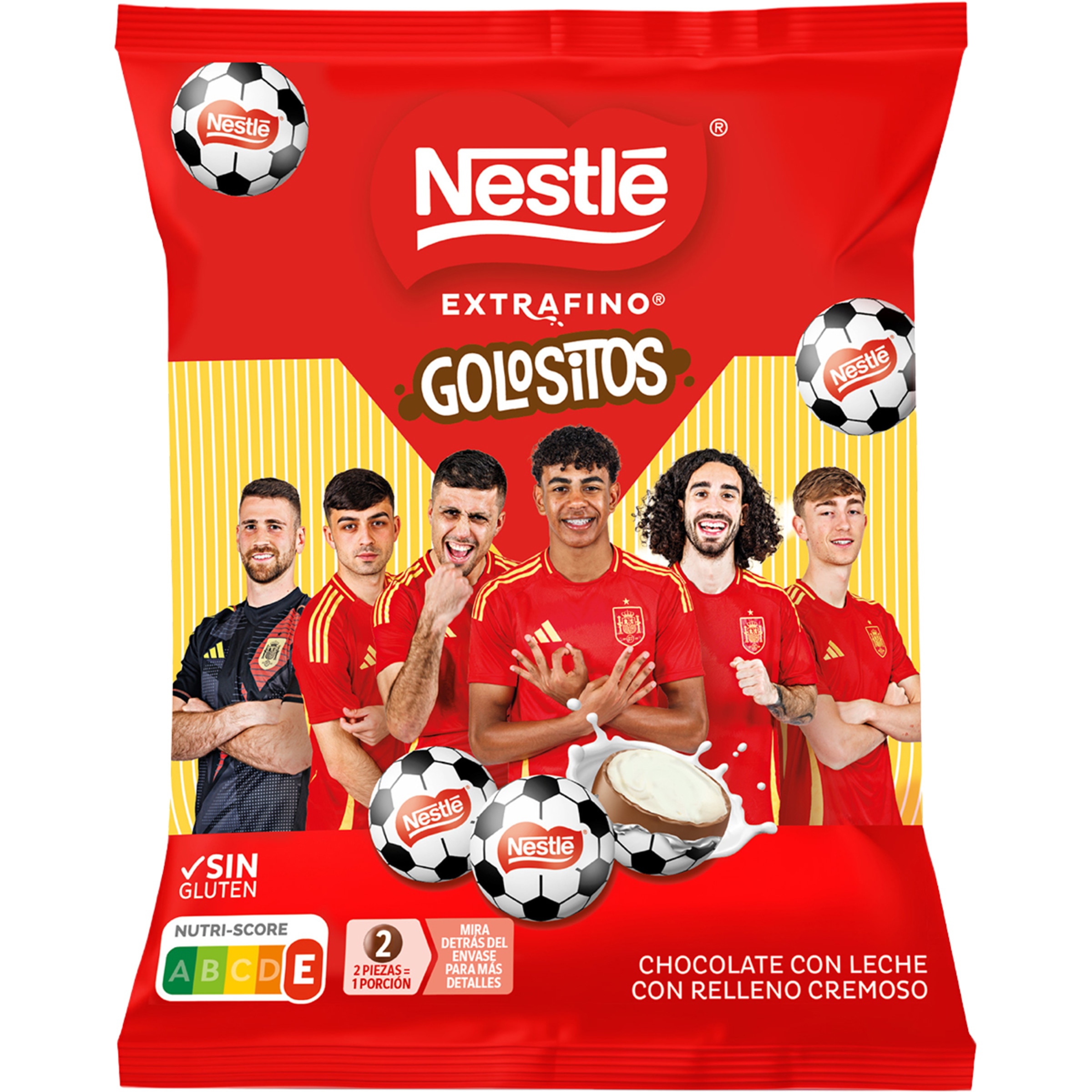 Golositos bolitas de chocolate con leche con relleno cremoso sin gluten bolsa 144 g