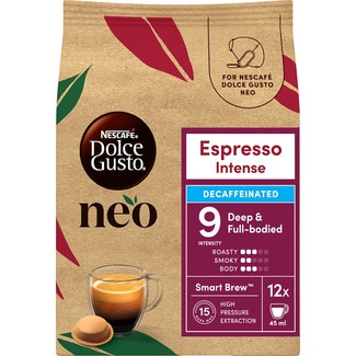 Café descafeinado Espresso intenso Intensidad 7 estuche 12 cápsulas para máquinas Neo - Nescafe Dolce Gusto Neo
