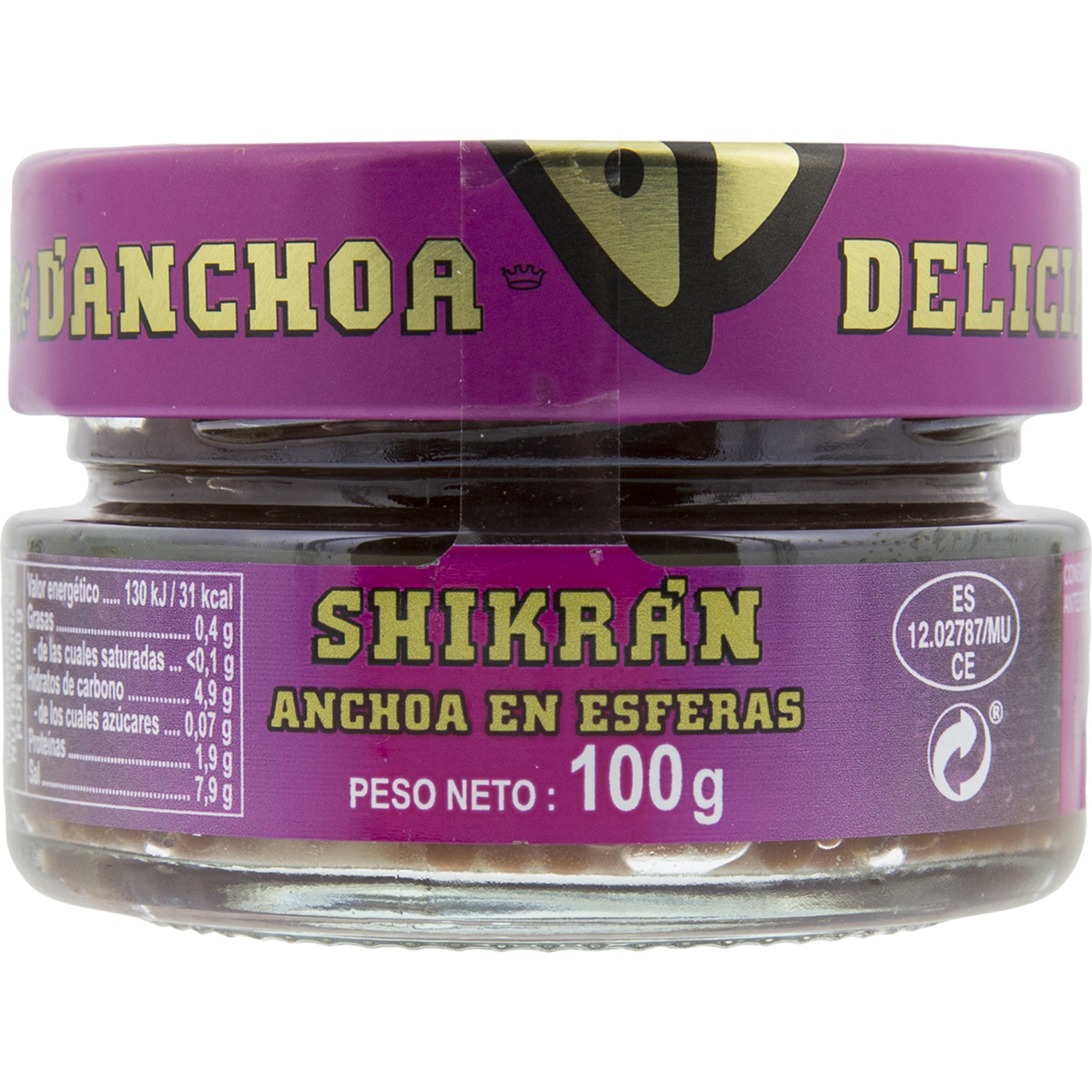 Delicias de anchoa sucedáneo de huevas de anchoa tarro 100 g