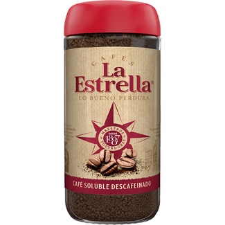 café soluble descafeinado frasco 190 g - Estrella