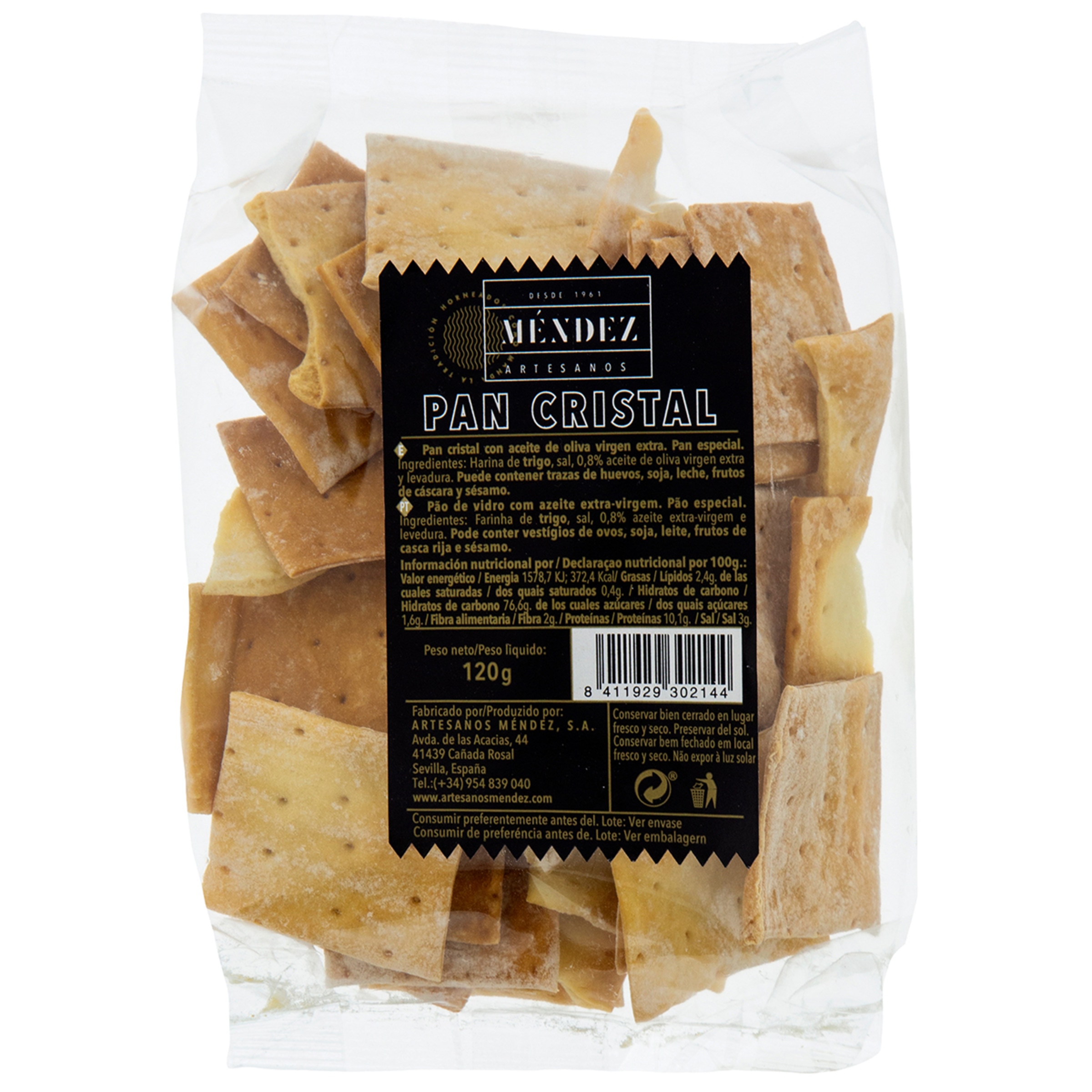 pan cristal bolsa 120 g