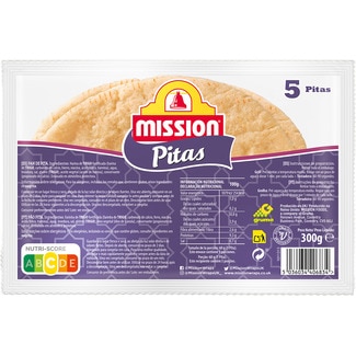 pan de pita 5 unidades envase 600 g - Mission