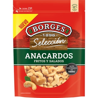 anacardos fritos y salados bolsa 160 g - Borges Seleccion