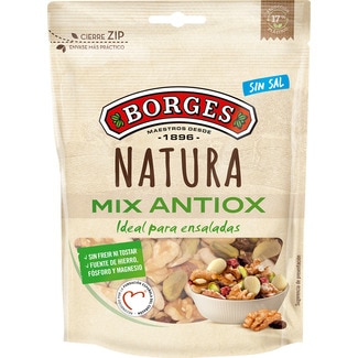 Natura cóctel de frutos secos crudos y frutas desecadas 100% natural bolsa 130 g - Borges