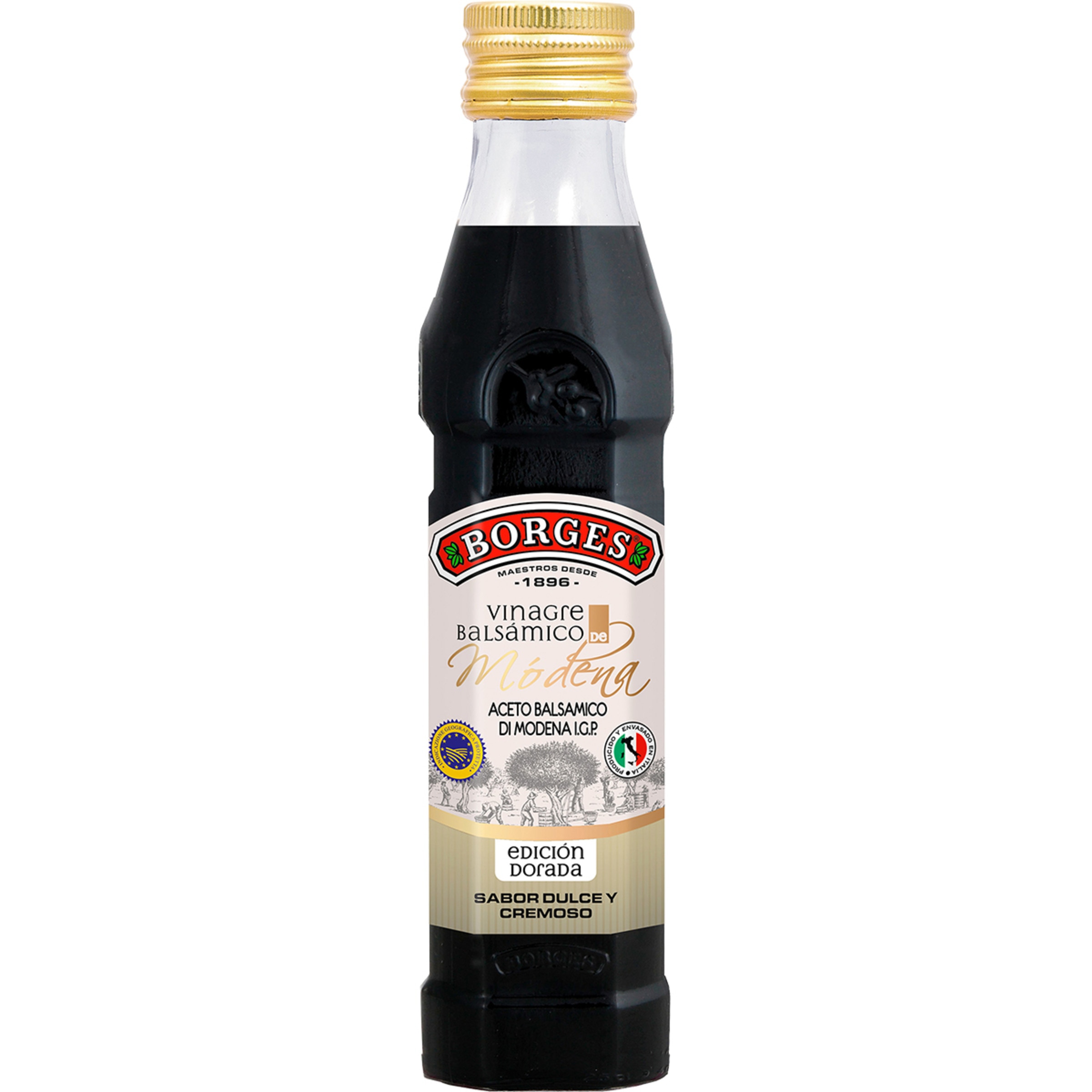vinagre balsámico de Módena IGP aceto balsamico di Modena edición dorada botella 250 ml