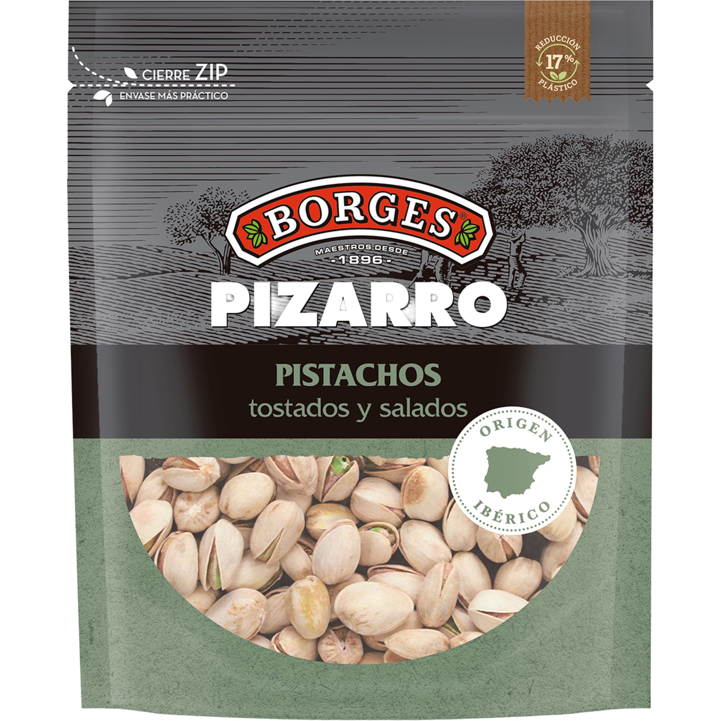 PIZARRO pistachos tostados y salados bolsa 130 g