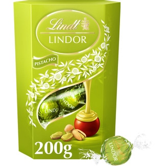 bombones de chocolate con leche rellenos de pistacho estuche 200 g - Lindt Lindor
