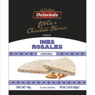 torta de chocolate blanco sabor a Inés Rosales Original Calidad Suprema estuche 130 g - Delaviuda