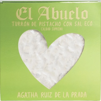 turrón de pistacho con sal ecológico Agatha Ruiz de la Prada calidad suprema estuche 200 g - El Abuelo