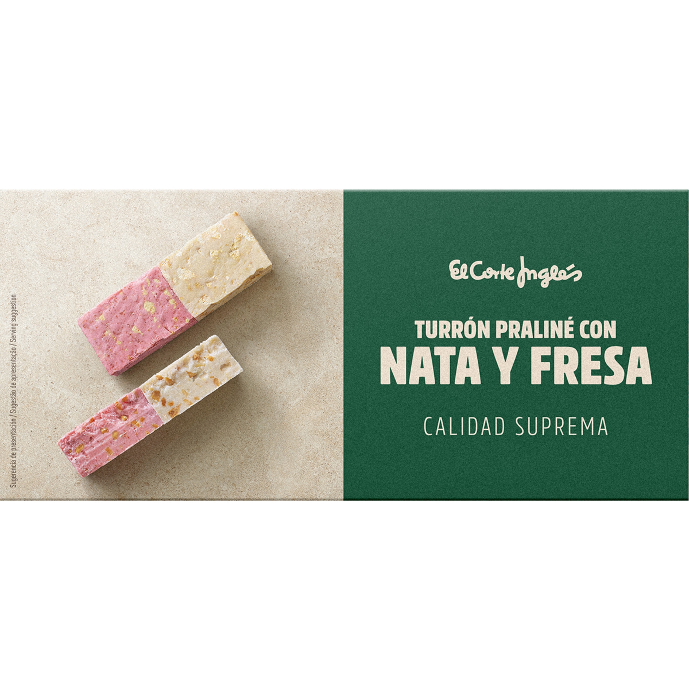 turrón con nata y fresa Calidad Suprema tableta 200 g