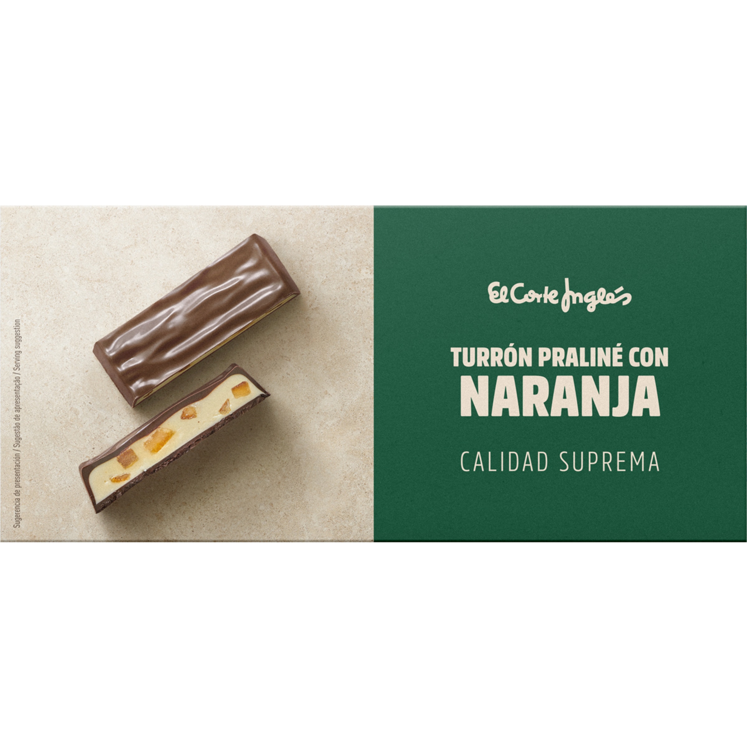turrón praliné de naranja Calidad Suprema estuche 200 g