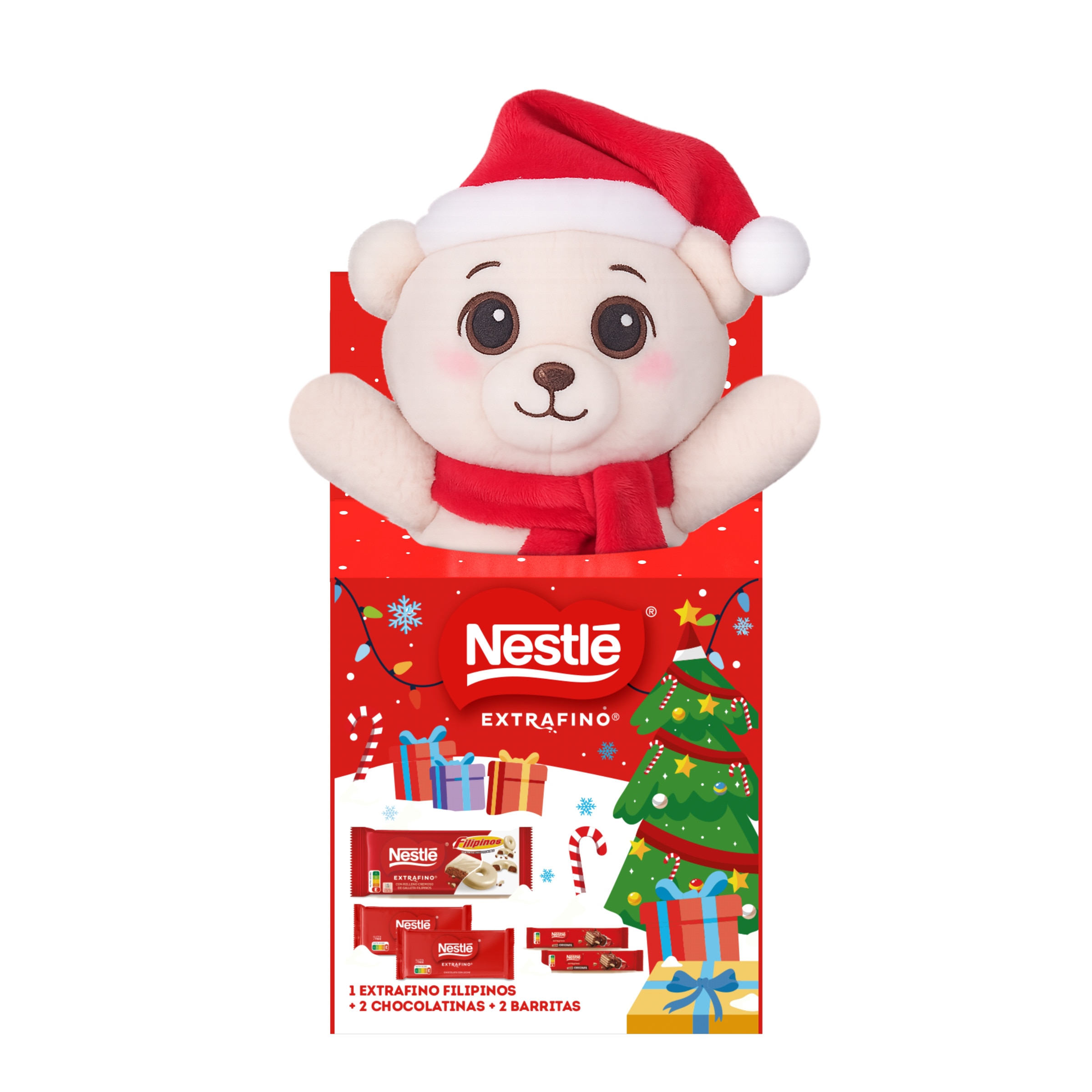 Peluche de Natal Chocolate Extrafino embalagem 160 g