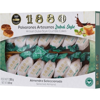 polvornes artesanos estilo Dubai con almendra seleccionada estuche 280 g - 1880