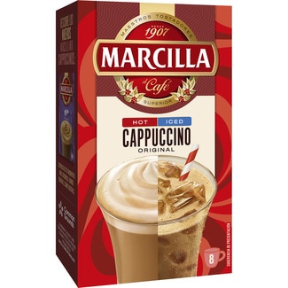 café soluble Cappuccino Hot / Ice original estuche 8 unidades - Marcilla