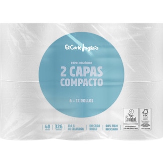 papel higiénico compacto 2 capas paquete 6 rollos - El Corte Ingles