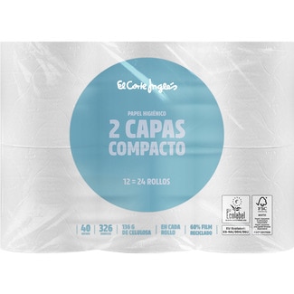 papel higiénico compacto 2 capas paquete 12 rollos - El Corte Ingles