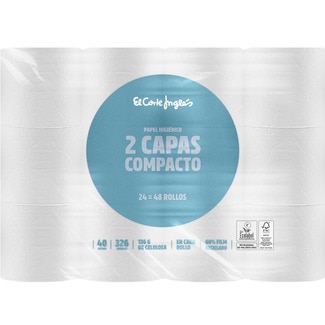 papel higiénico compacto 2 capas paquete 24 rollos - El Corte Ingles