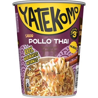 fideos orientales sabor pollo thai vaso 60 g - Yatekomo