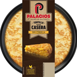 tortilla de patata casera sin cebolla y AOVE sin gluten sin lactosa envase 650 g - Palacios
