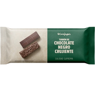 turrón de chocolate crujiente negro Calidad Suprema tableta 250 g - El Corte Ingles