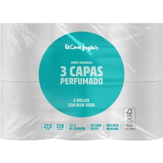 papel higiénico perfumado Aloe Vera 3 capas envase 6 rollos - El Corte Ingles