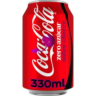 refresco de cola sin azúcar Cherry sabor cereza lata 33 cl - Coca-cola Zero