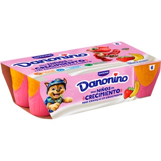 petit dúo sabor plátano y fresa sin gluten pack 6 unidades 50 g - Danone Danonino