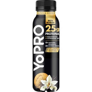 proteínas líquido sabor vainilla y galletas desnatado 0% m.g. 0% azúcares añadidos sin gluten sin lactosa botella 300 g - Danone Yopro