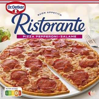 pizza con pepperoni y salami estuche 320 g - Dr.oetker Ristorante