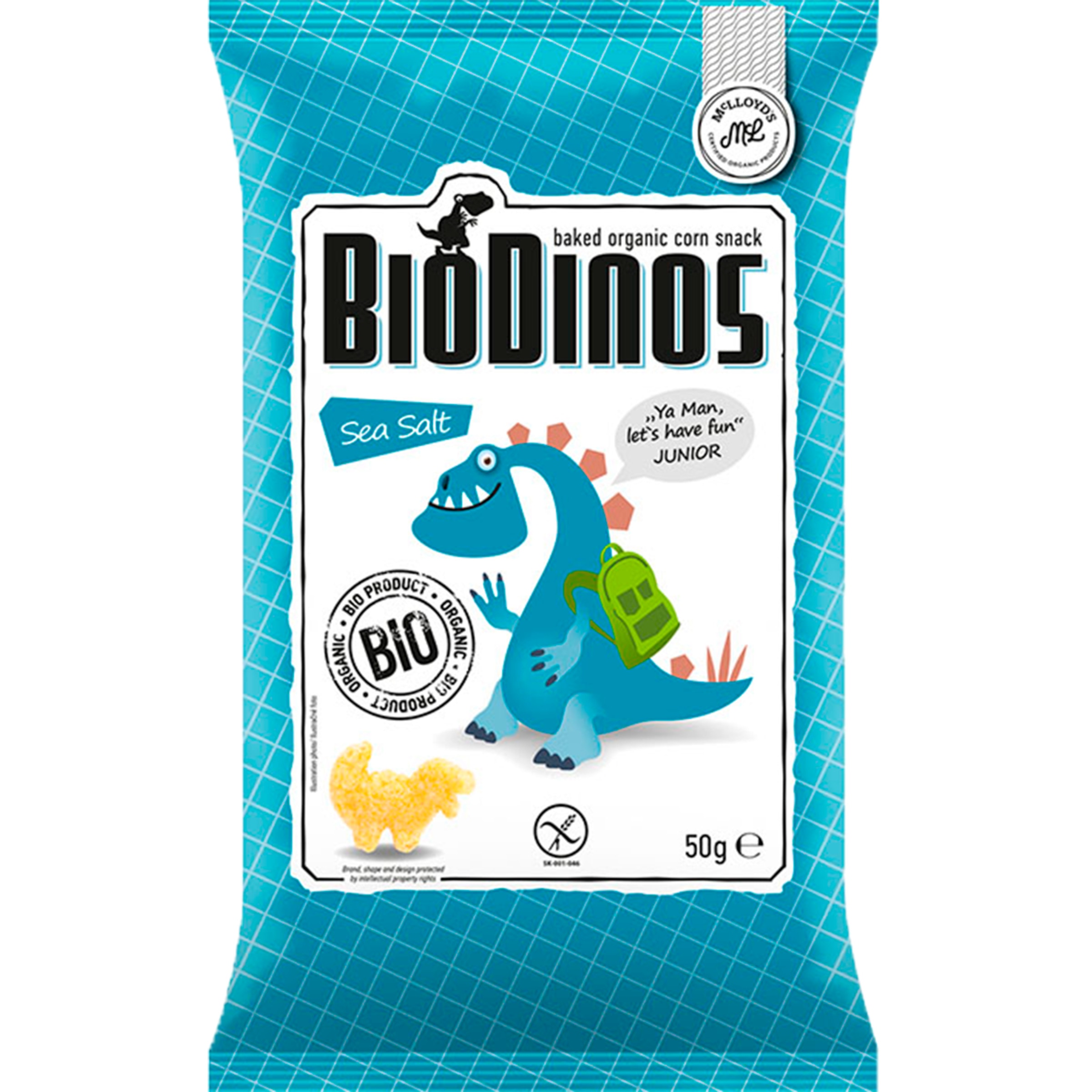 Snack de Milho com Sal Marinho sem Glúten Biológico embalagem 50 g