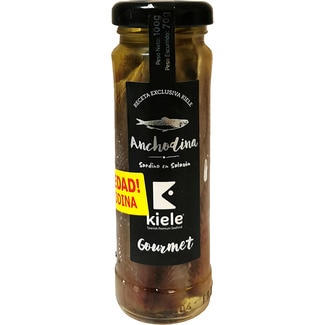 gourmet anchodina filetes de sardina anchoada en salazon y aceite de oliva frasco 70 g neto escurrido - Kiele