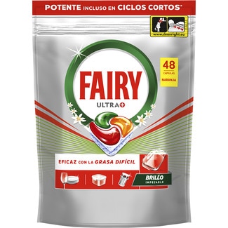 detergente lavavajillas Ultra+ Naranja bolsa 48 pastillas - Fairy