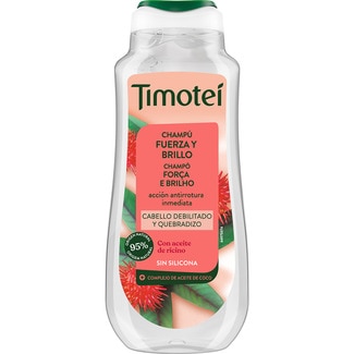 champú Fuerza y Brillo para cabello debilitado y quebradizo con aceite de ricino frasco 300 ml - Timotei