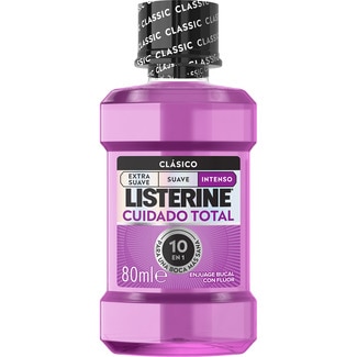 enjuage bucal Cuidado Total menta bote 80 ml de viaje - Listerine